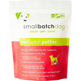 Small Batch Beef 8-oz Patties Raw Frozen Dog Food, 6-lb