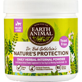 Earth Animal Nature's Protection Flea & Tick Herbal Yeast-Free Daily Internal Powder Dog & Cat Supplement, 8-oz