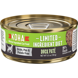 Koha Limited Ingredient Diet Pate Canned Cat Food, Duck, 5.5-oz