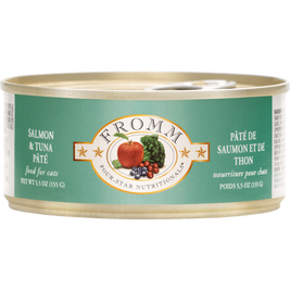 Fromm Four-Star Canned Cat Food, Salmon & Tuna Pate, 5.5-oz
