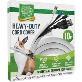 Small Pet Select Heavy Duty Cord Cover, White, 10-ft