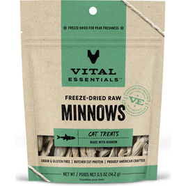 Vital Essentials Raw Freeze-Dried Cat Treats, Minnows, 0.5-oz