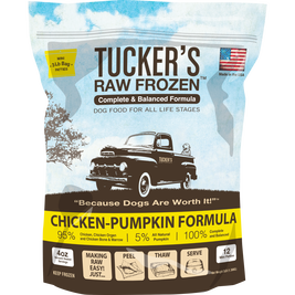 Tucker's Raw Frozen Dog Food, Chicken & Pumpkin