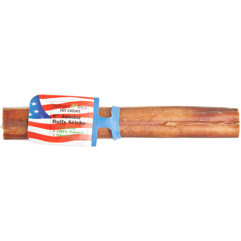 Nature's Own Odor-Free Bully Stick Dog Treat, Jumbo, 6-in image number null