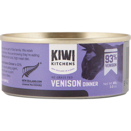 Kiwi Kitchens Canned Cat Food, Venison, 3-oz
