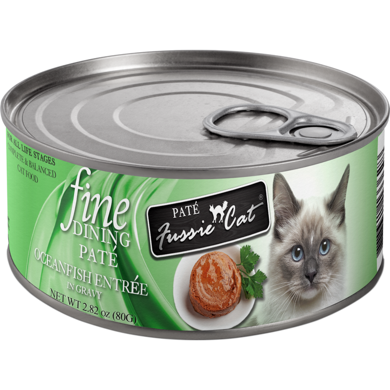 Mud Bay Buy Fussie Cat Fine Dining Pate Canned Cat Food Oceanfish 2.82 oz for USD 1.19 MudBay