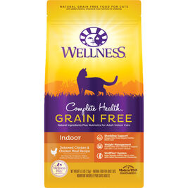 Wellness Complete Health Grain-Free Dry Cat Food, Indoor, Chicken, 5.5-lb