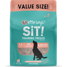 Etta Says! Sit! Dog Training Treats, Salmon, 16-oz