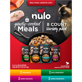 Nulo Gently Cooked Wet Cat Food Variety Pack, Duck, Chicken, Tuna & Salmon 3.5-z