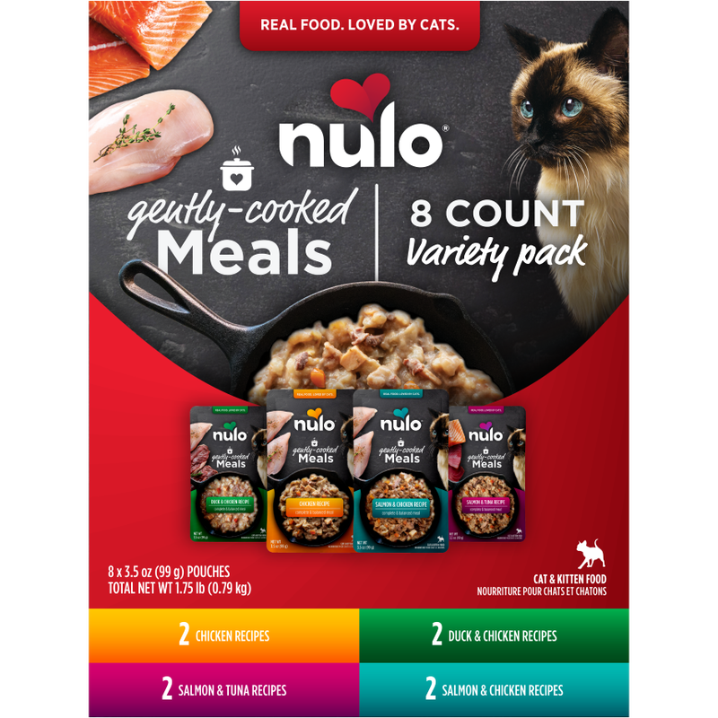 Nulo Gently Cooked Wet Cat Food Variety Pack, Duck, Chicken, Tuna & Salmon 3.5-z image number null