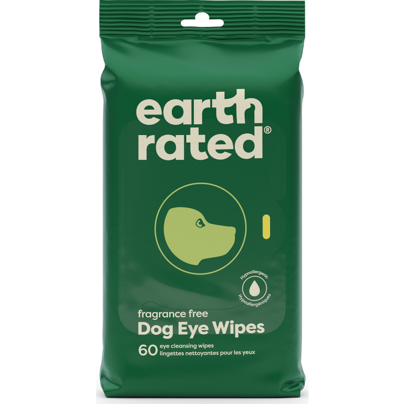 Earth Rated Dog Eye Cleansing Wipes, Fragrance Free, 60-count image number null
