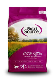NutriSource Grain Inclusive Dry Cat Food, Cat & Kitten, Chicken & Rice