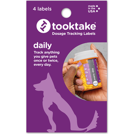 Tooktake Dosage Reminder Labels, Daily, 4-count