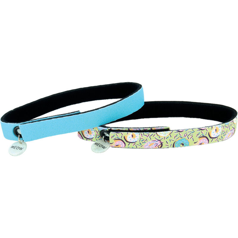 Coastal ElastaCat Flex Cat Collar, Donuts & Blue image number null