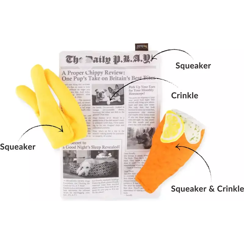 P.L.A.Y. International Classic Chippy Chews Dog Toy image number null