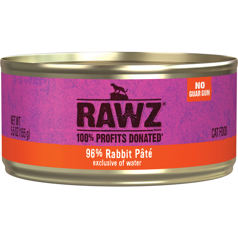 Rawz 96% Pate Canned Cat Food, Rabbit image number null