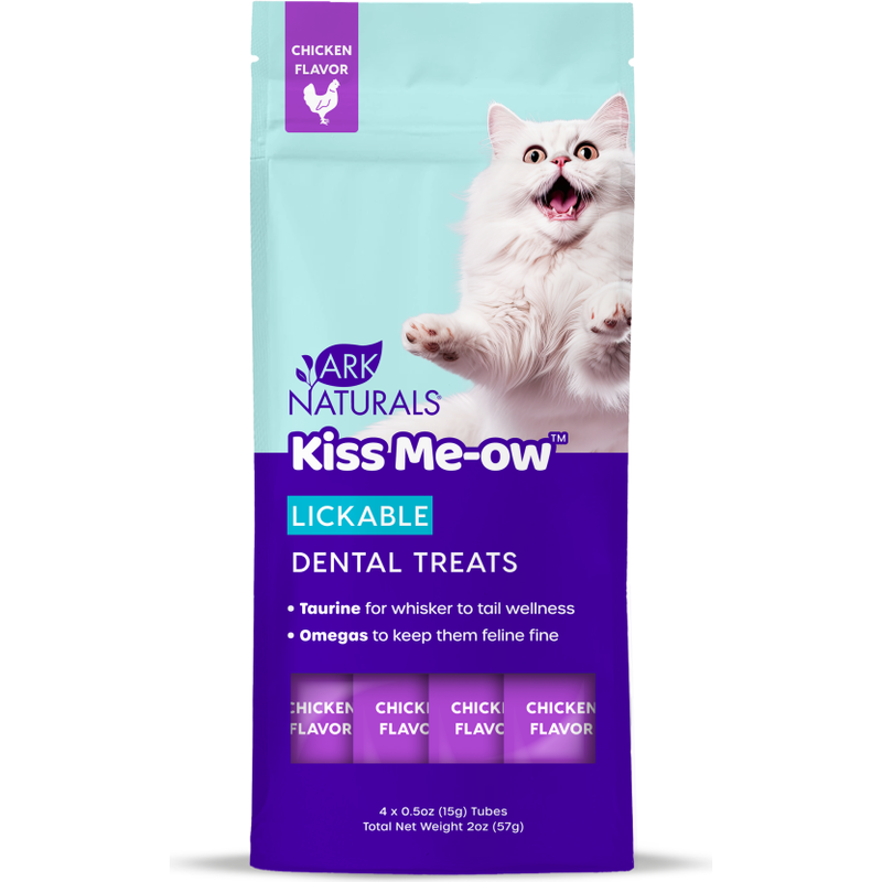 Ark Naturals Kiss Me-ow Lickable Dental Cat Treats, Chicken, 4-pack image number null