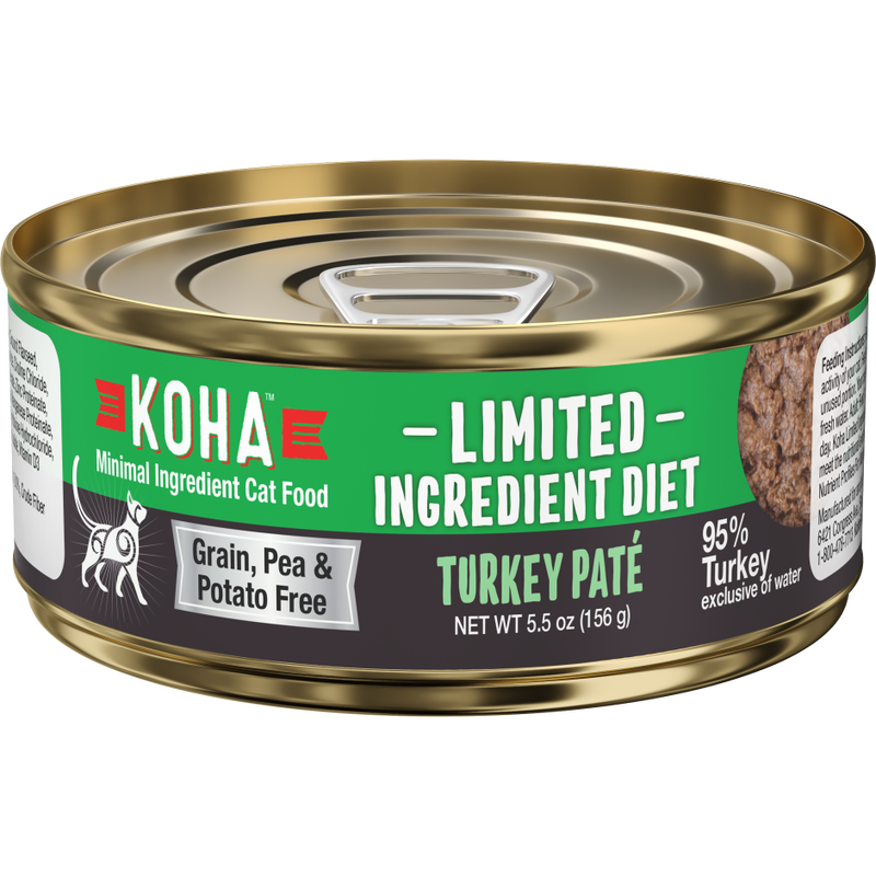 Koha Limited Ingredient Diet Pate Canned Cat Food, Turkey, 5.5-oz image number null