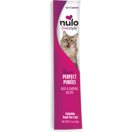 Nulo Freestyle Perfect Puree Lickable Cat Treat, Beef & Sardine, 0.5-oz
