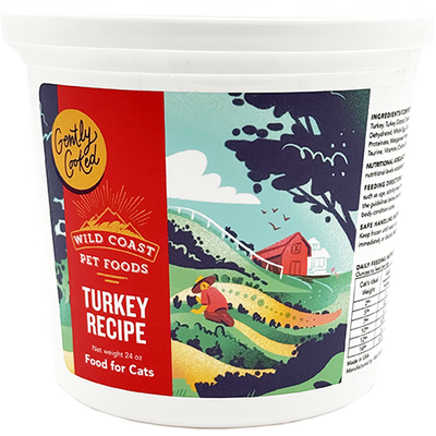 Wild Coast Gently Cooked Frozen Cat Food, Turkey, 24-oz
