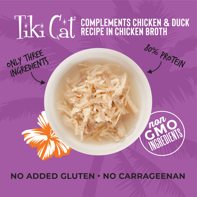 Tiki Cat Complements Cat Food Topper, Chicken & Duck, 2.1-oz
