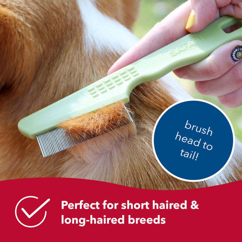Safari Double Row Flea Comb for Dogs image number null