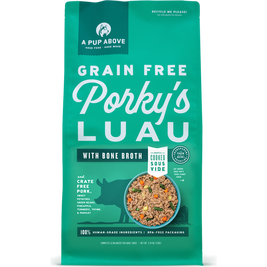 A Pup Above Gently Cooked Frozen Dog Food, Porky's Luau