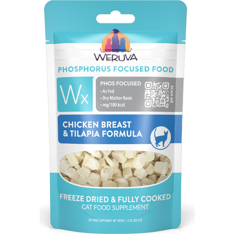 Weruva Wx Freeze-Dried Cat Food, Chicken & Tilapia, 1-oz image number null
