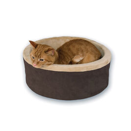 K&H Pet Products Thermo-Kitty Cat Bed, Mocha, Small