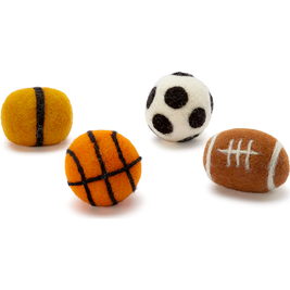 Mud Bay Felted Sports Balls Dog Toy, Assorted