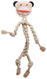 HuggleHounds Rope Knotties Dog Toy, Stuey Sock Monkey, Large