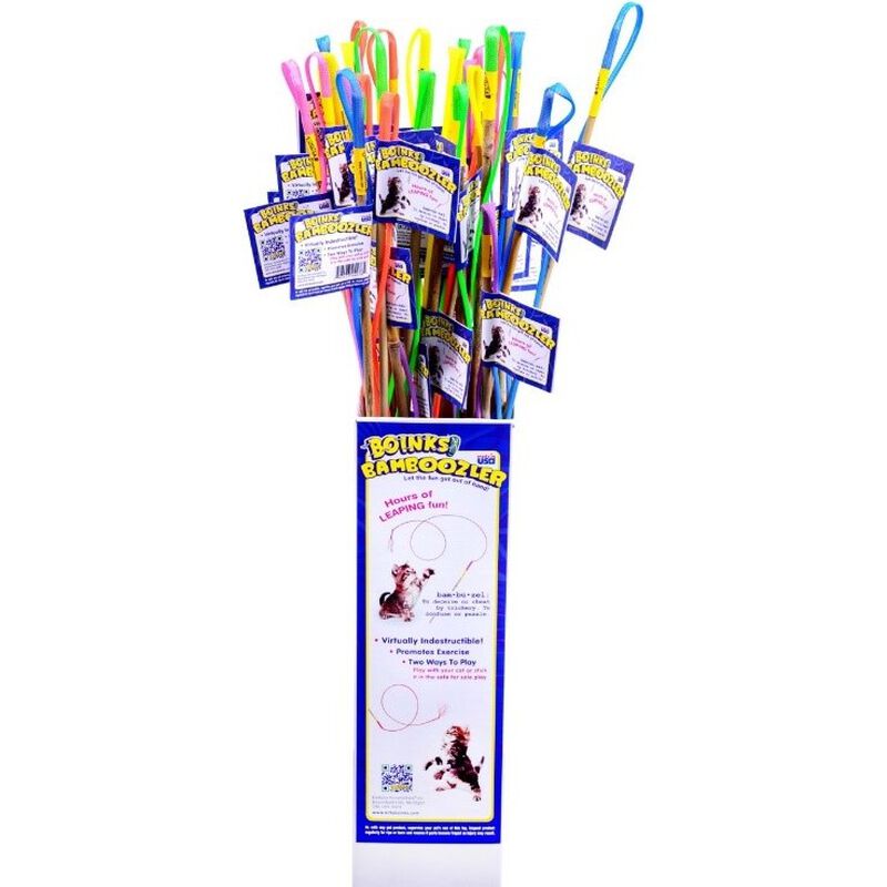 Kitty Boinks Bamboozler Wand Cat Teaser Toy, 36-in