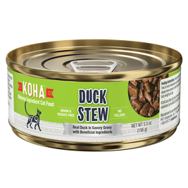 Koha Minimal Ingredient Stew Canned Cat Food, Duck