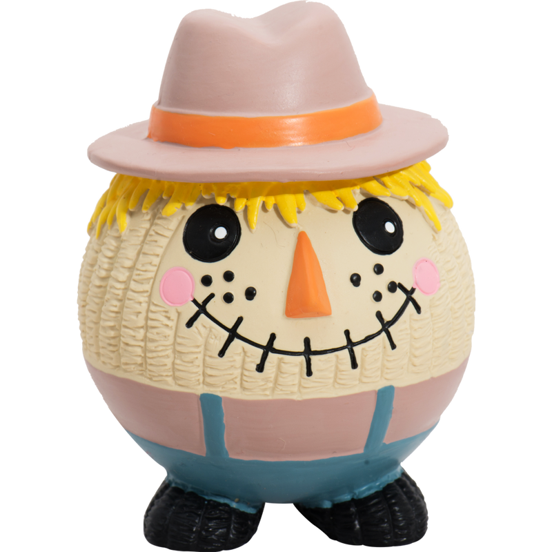 HuggleHounds Fall Ruff-Tex Ball Dog Toy, Tobias Scarecrow image number null