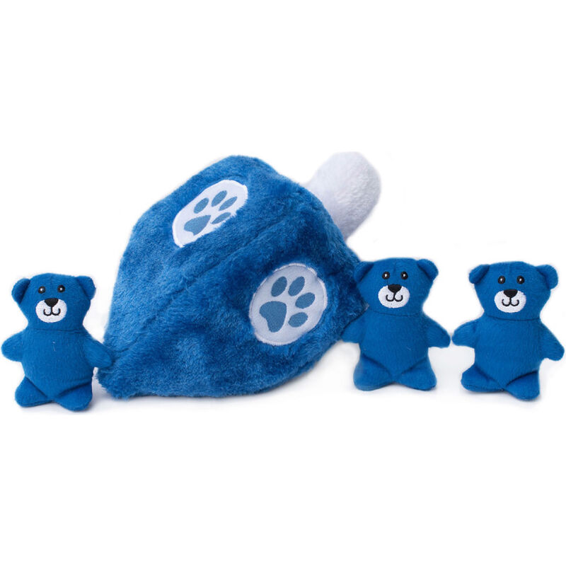ZippyPaws Holiday Hanukkah Burrow Dog Toy, Dreidel image number null