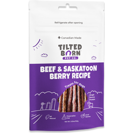 Tilted Barn Dog Treats, Beef and Saskatoon Berry, 3.53-oz