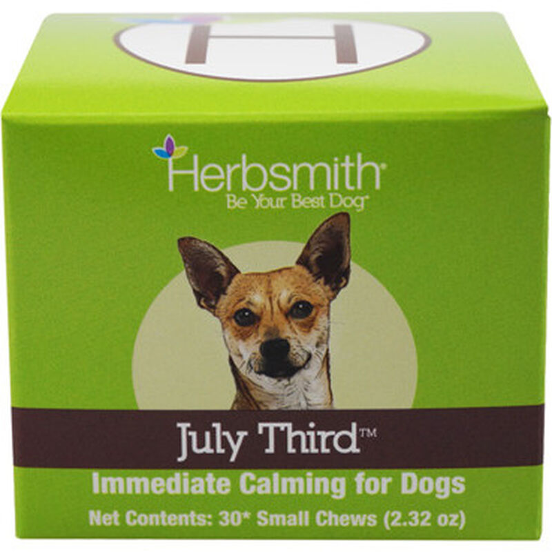 Herbsmith July Third Calming Aid Soft Chews Dog Supplement, Small, 30-count