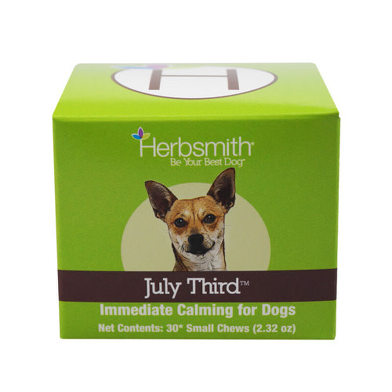 Herbsmith July Third Calming Aid Soft Chews Dog Supplement, Small, 30-count