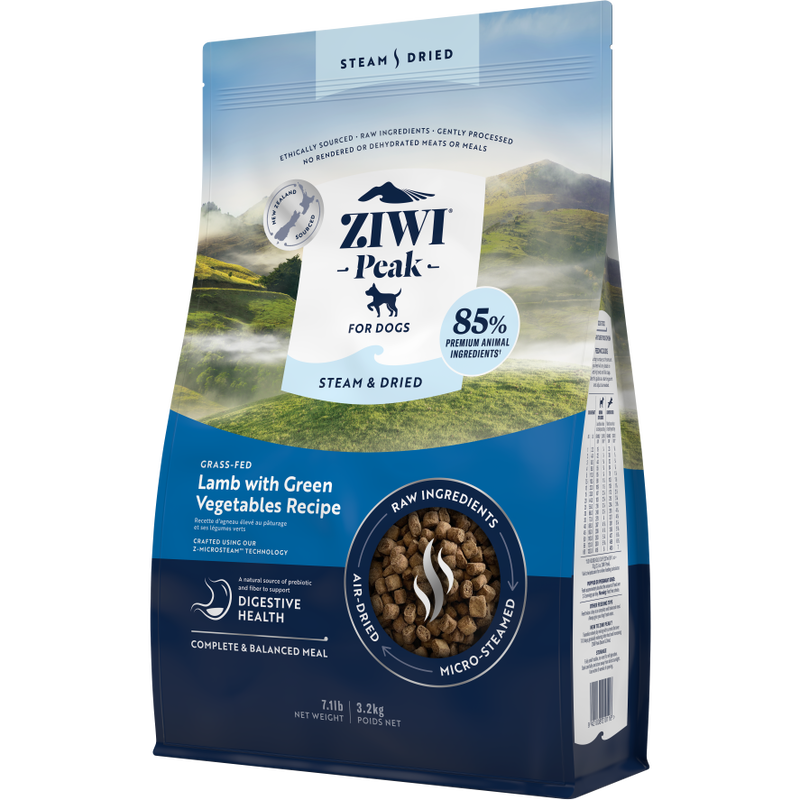 Buy ZIWI Peak Steam & Dried Dog Food, Lamb & Green Vegetables, 7.1