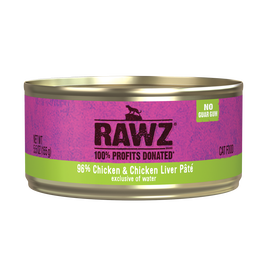 Rawz 96% Pate Canned Cat Food, Chicken & Chicken Liver