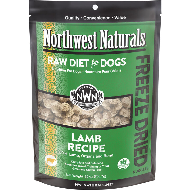 Northwest Naturals Raw Freeze-Dried Dog Food, Nuggets, Lamb, 25-oz image number null