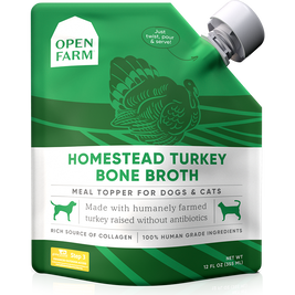 Open Farm Bone Broth Pet Food Topper, Turkey, 12-oz