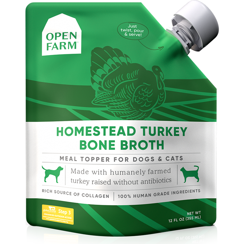 Mud Bay Buy Open Farm Bone Broth Pet Food Topper, Turkey, 12oz for