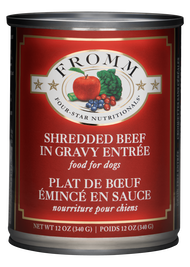 Fromm Four-Star Canned Dog Food, Shredded Beef in Gravy