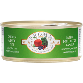 Fromm Four-Star Canned Cat Food, Chicken & Duck Pate, 5.5-oz