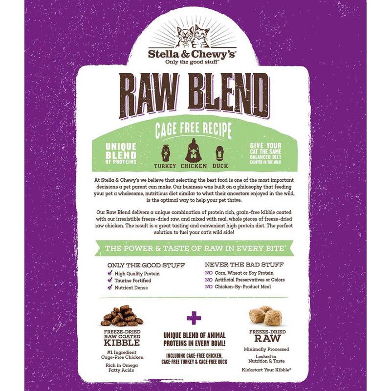 Stella & Chewy's Raw Blend Dry Cat Food, Cage-Free Poultry image number null
