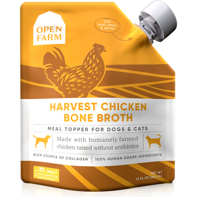 Open Farm Bone Broth Pet Food Topper, Chicken