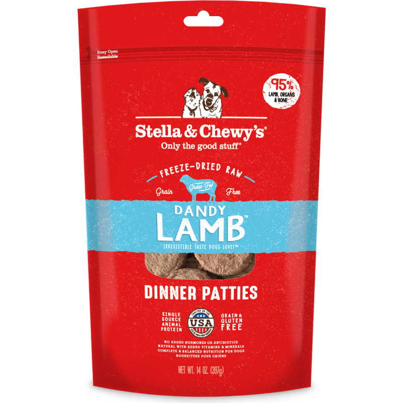 Mud Bay Buy Stella Chewy s Dinner Patties Raw Freeze Dried Dog Food Dandy Lamb 14 oz for USD 35.99 MudBay