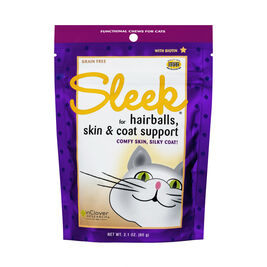 InClover Sleek Hairball, Skin & Coat Support Soft Chews Cat Supplement, 2.1-oz