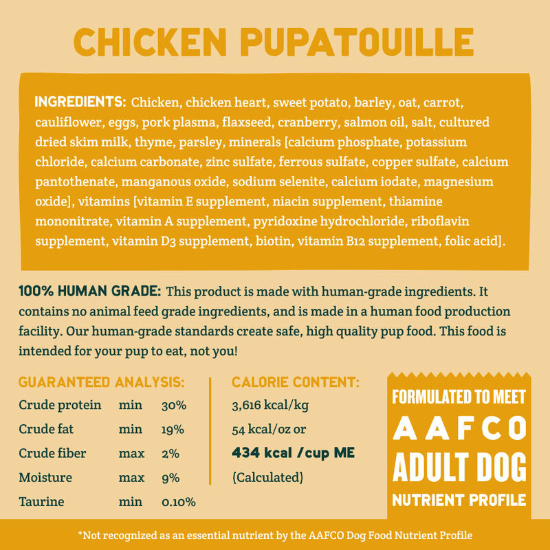 A Pup Above Whole Food Cubies Dehydrated Dog Food, Chicka Pupatouille image number null